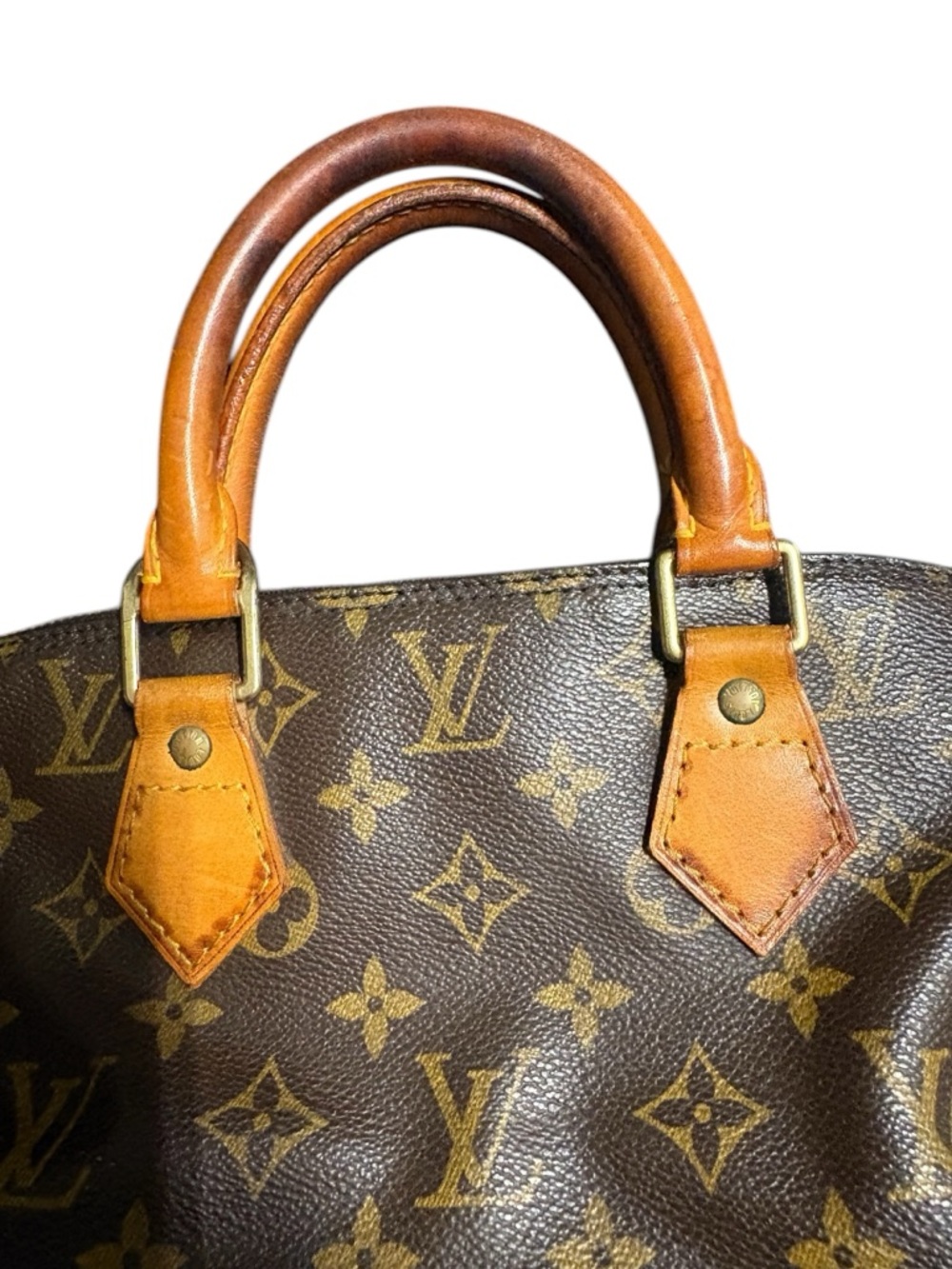 Louis Vuitton Brown Monogram Alma-Style Satchel with Vachetta Trim - Picture 9 of 16